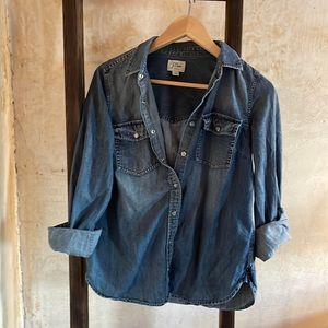 Blue Denim Button-Up Shirt